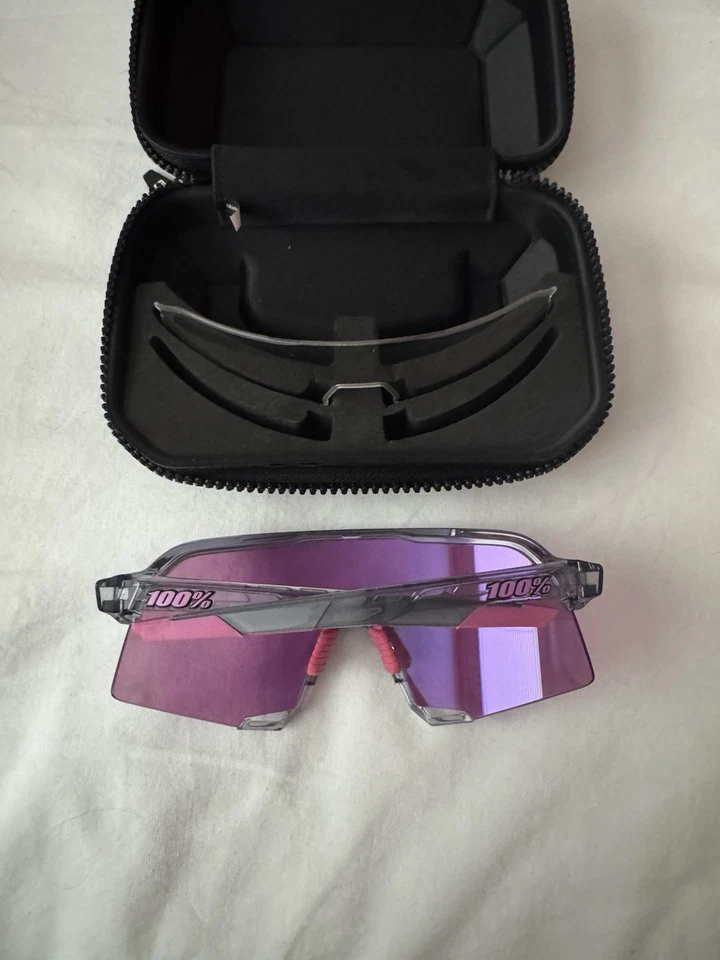 100% SLENDALE - Gafas de sol pulidas gris translúcido; púrpura espejo multicapa  Foto 3 de 4