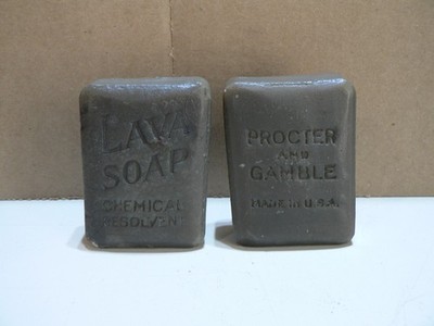 Vintage Pair Lava Soap Bars Procter and Gamble Sample Size Made U.S.A No Boxes.