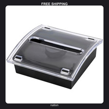 pop up sticky note dispenser 3x3 inch transparent top black base office school