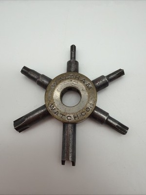 Sternschlüssel Kronen- Aufzugswellenschlüssel Waltham Watch Co. Uhrmacher #1