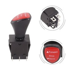 Electrical Sliding Rocker Switch DPDT Configuration with Six Terminals