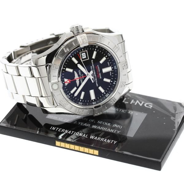 BREITLING AVENGER II GMT AUTOMATIC 43 A32390 43mm SS Black #C26797