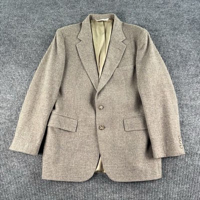 Vintage Stafford Sport Coat 42R Wool Tweed Plaid Premium USA Union Made