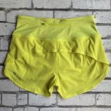 Lululemon Speed Up Shorts Mid Rise Lined 4" Highlight Neon Yellow Size 4 Run