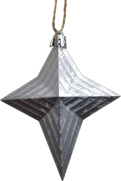 Christbaum - Schmuck - Stern - AnhäNger - 4Er Set - Deko - Weiß - Ca. 10X10X3Cm-image