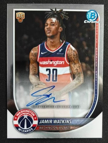 Jamir Watkins 2025-26 Topps Bowman Chrome Auto RC #BCA-JW -xh3