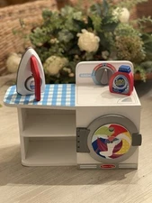 Melissa & Doug Let’s Play House Washer Dryer Iron  Pretend 18” Doll Size EUC