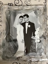 MIKASA Crystal Frame - Glass Holds 8" x 10" Picture Frame Free Standing Heavy