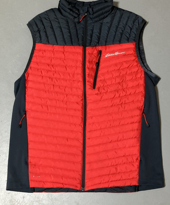 Eddie Bauer First Ascent StormDown 800 Vest Mens M Black Red Puffer Pertex Gorp