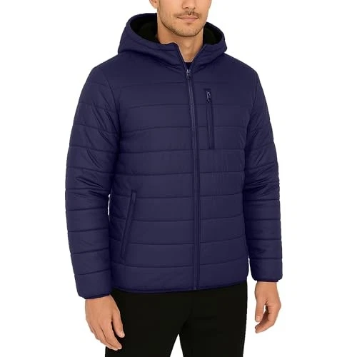 Galaxy by Harvic Men's Sherpa-Lined Hooded Puffer Jacket Zip, XL, Navy
Opens in a new window or tab