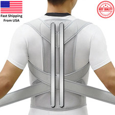 Adjustable Posture Corrector Low Back Support Shoulder Brace Belt for Men Women  
