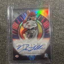 Nick Lodolo 2019 Bowman Chrome Class of 2019 Auto Reds Prospect #C19ANL 166/250
