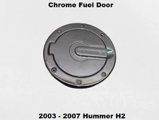 19159135 03 to 07 Hummer H2 Gas Tank Fuel Filler Door Cover Lid Chrome OEM