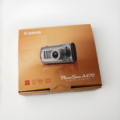 Canon Powershot A470 7.1MP Silver Digital Point & Shoot Camera Tested Working