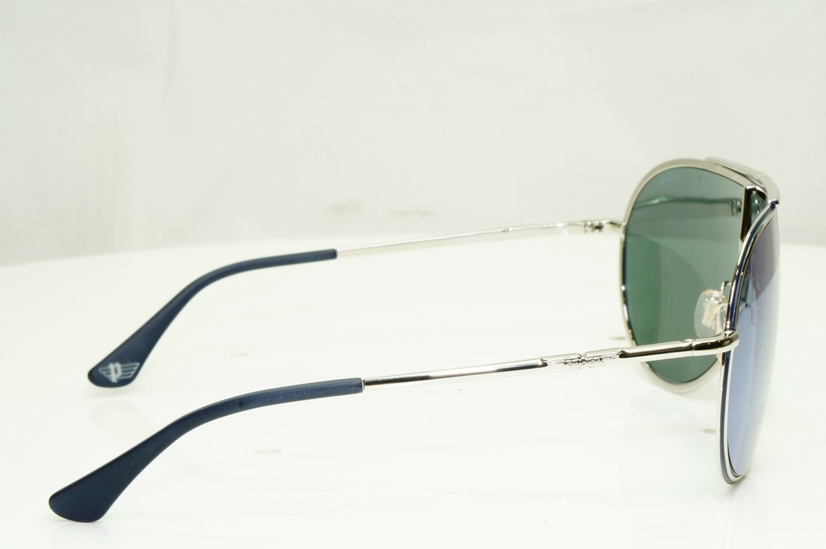 Authentic POLICE Mens Sunglasses Designer Blue Mirror Visor Ski 
