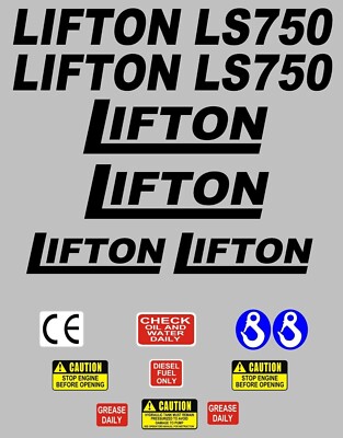 Aufkleber Sticker Grafik Set für LIFTON LS750 High Tip Dumper