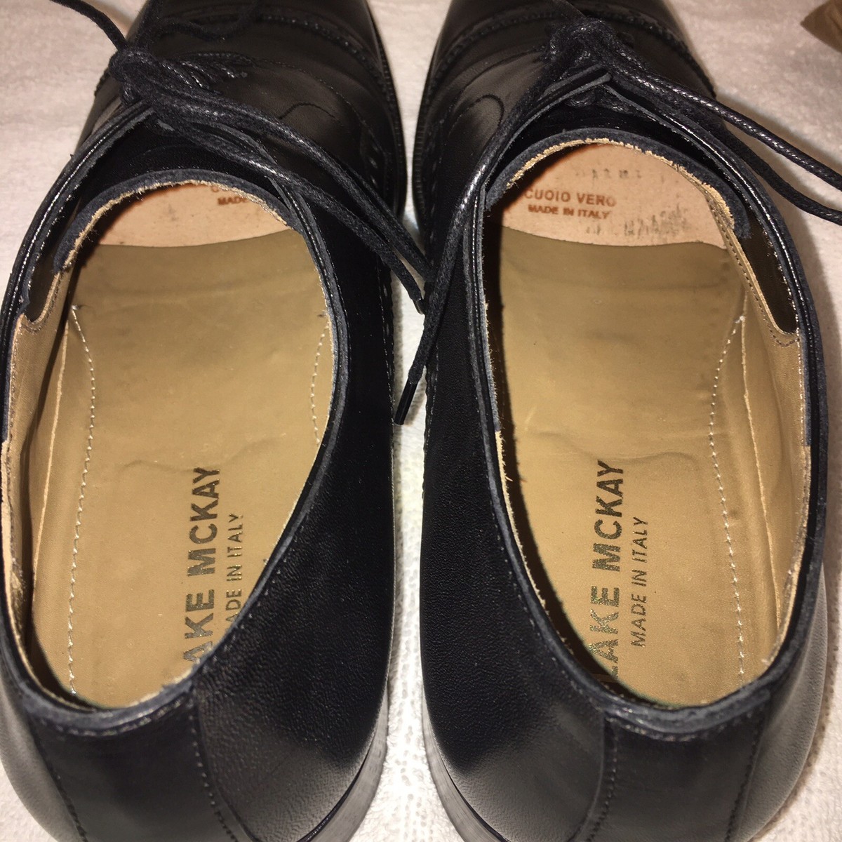 Cap Toe Oxfords MADE IN ITALY Blake Mckay - Black Sz 8 Excellent! Classic Captoe Oxford men main image 3
