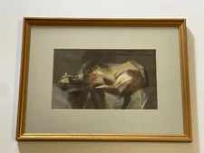 Vintage 1970’s Expressionist Painting Decoupage Modernism Signed Mystery Artist