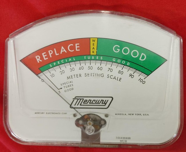 MERCURY TUBE TESTER LARGE PANEL METER 7 x 5.25 INCH 200ua MOVEMENT | eBay