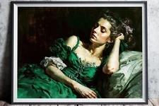 Lady Resting digital ai Art - INSTANT FILE DOWNLOAD - NO SHIPPING REQUIRED!