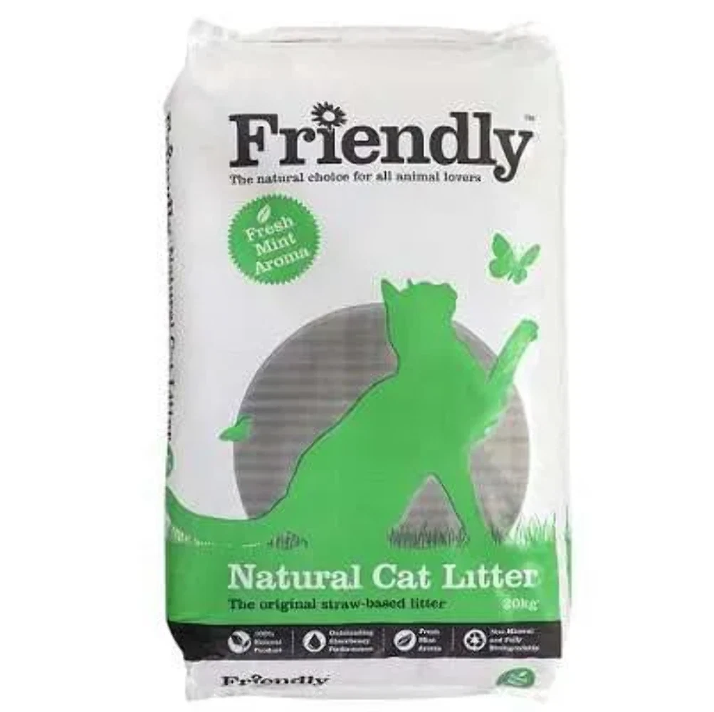 CAT LITTER 20kg Friendship Estates Natural Straw Pellet Eco-Friendly | eBay