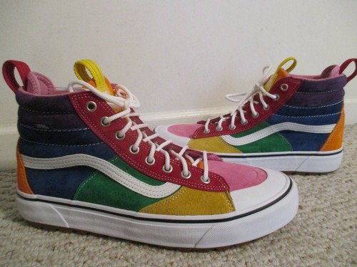 rainbow high tops vans