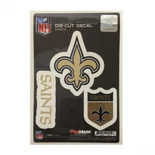 Team ProMark NFL New Orleans Saints Die-Cut Decal Sticker 3-Pack Made in U.S.A