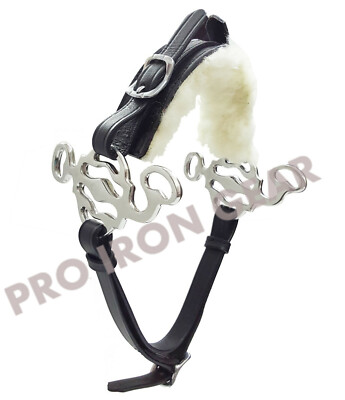 Rainbow Multi Hackamore Bitless Horse Bit Inglés Western Ajustable Cuero Negro