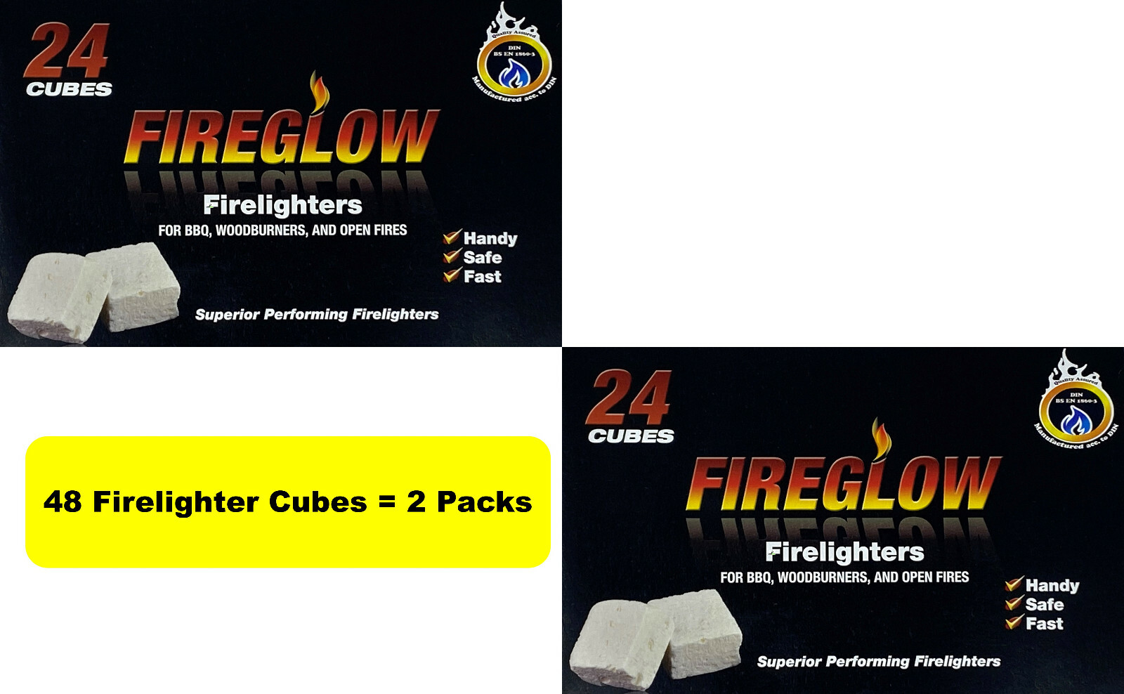 FIRELIGHTERS BULK Fire Glow Lighters High Fuel Logs BBQ Camping