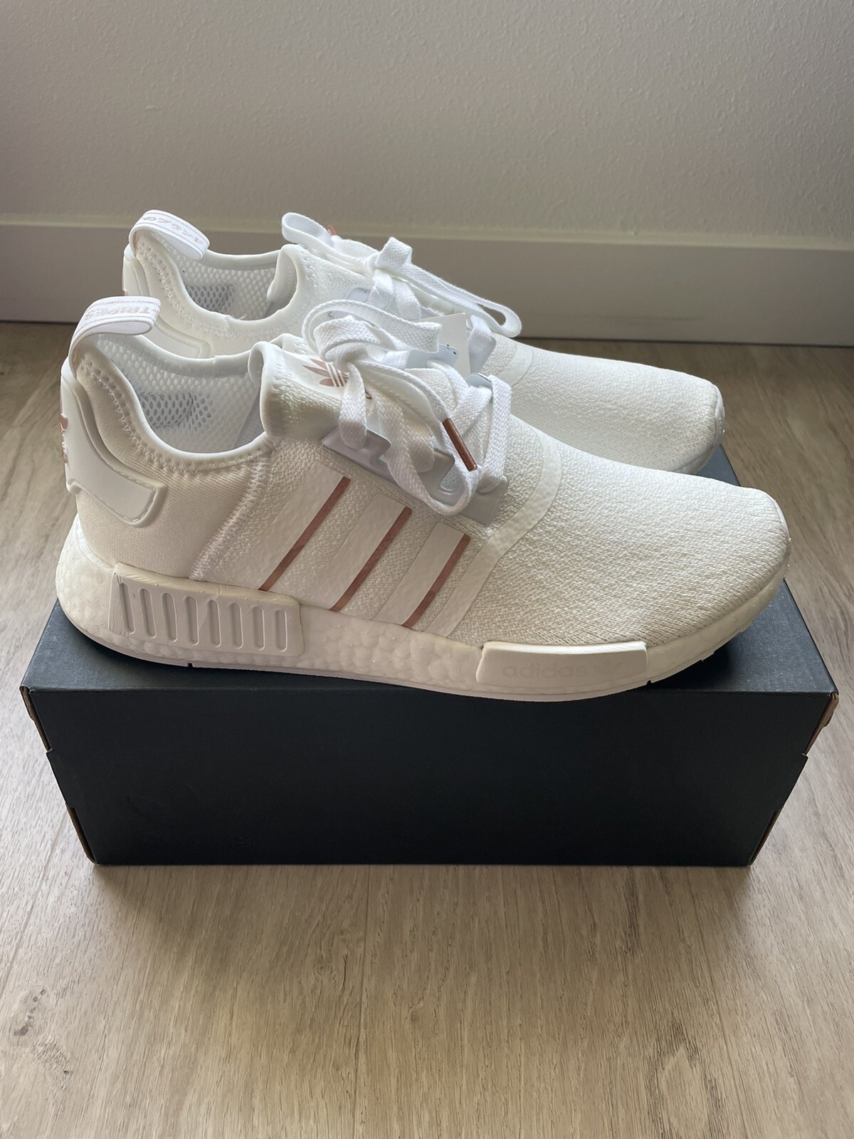 adidas NMD R1 White Rose Gold Metallic 