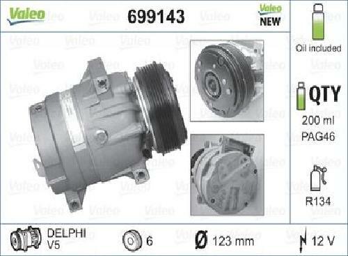 Original VALEO Air Conditioning Compressor 699143 for Opel Renault