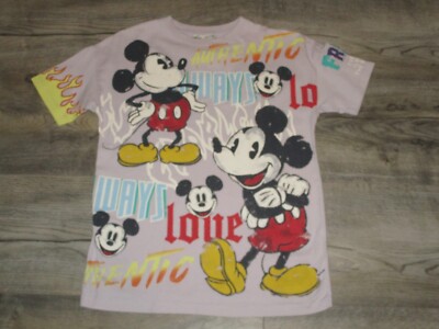 Mickey Mouse T-Shirt Flieder Gr. XS 34 158 164 Pull & Bear
