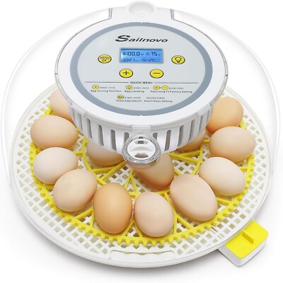 18 EggS Incubator for Hatching Chick with Automatic Turning & Stop Egg Candler