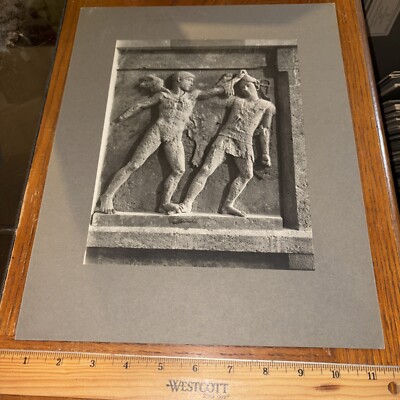 Vintage Hercules & Amazon Metope from Temple E @ Selinus Greek Sculpture Photo