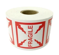 2x2 Fragile Labels Shipping Mailing Adhesive Stickers 500 Count