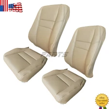 For 2007-2011 Honda CRV Driver & Passenger Bottom & Top Leather Seat Cover Tan
