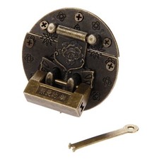 Beauty Butterfly Latch Hasp Chinese Old Jewelry Box Case Lock Home Furniture NEW
