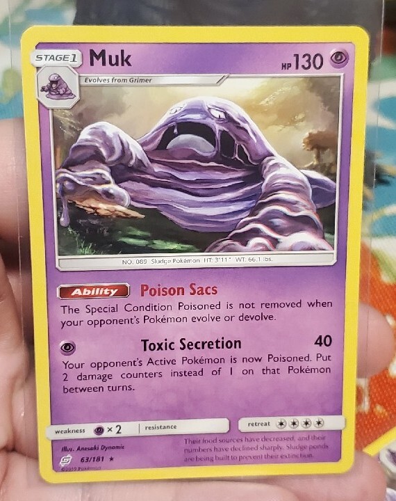 Muk 63/181 Rare Team Up Pokemon Near Mint TCG Trading Card NM