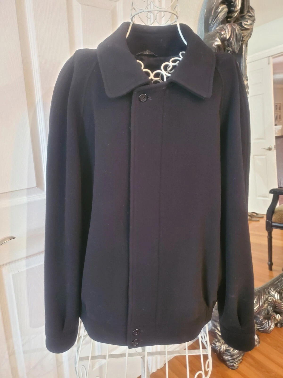 BURBERRY Bomber Jacket LANA nera taglia L