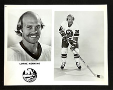 1970s New York Islanders NHL Hockey Lorne Henning Center #10 VTG Promo Photo
