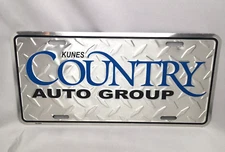 Kunes Country Auto Group Chevy Ford GMC Jeep IL Car Dealer Booster License Plate