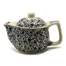 Small Herbal Teapot with Metal Strainer - Blue Pattern Design -Brand New & Boxed