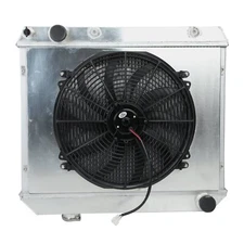 Aluminum 3 Row Radiator+Fan Shroud Kit 284 For 1963-1966 Chevy C/K Pickup AT/MT