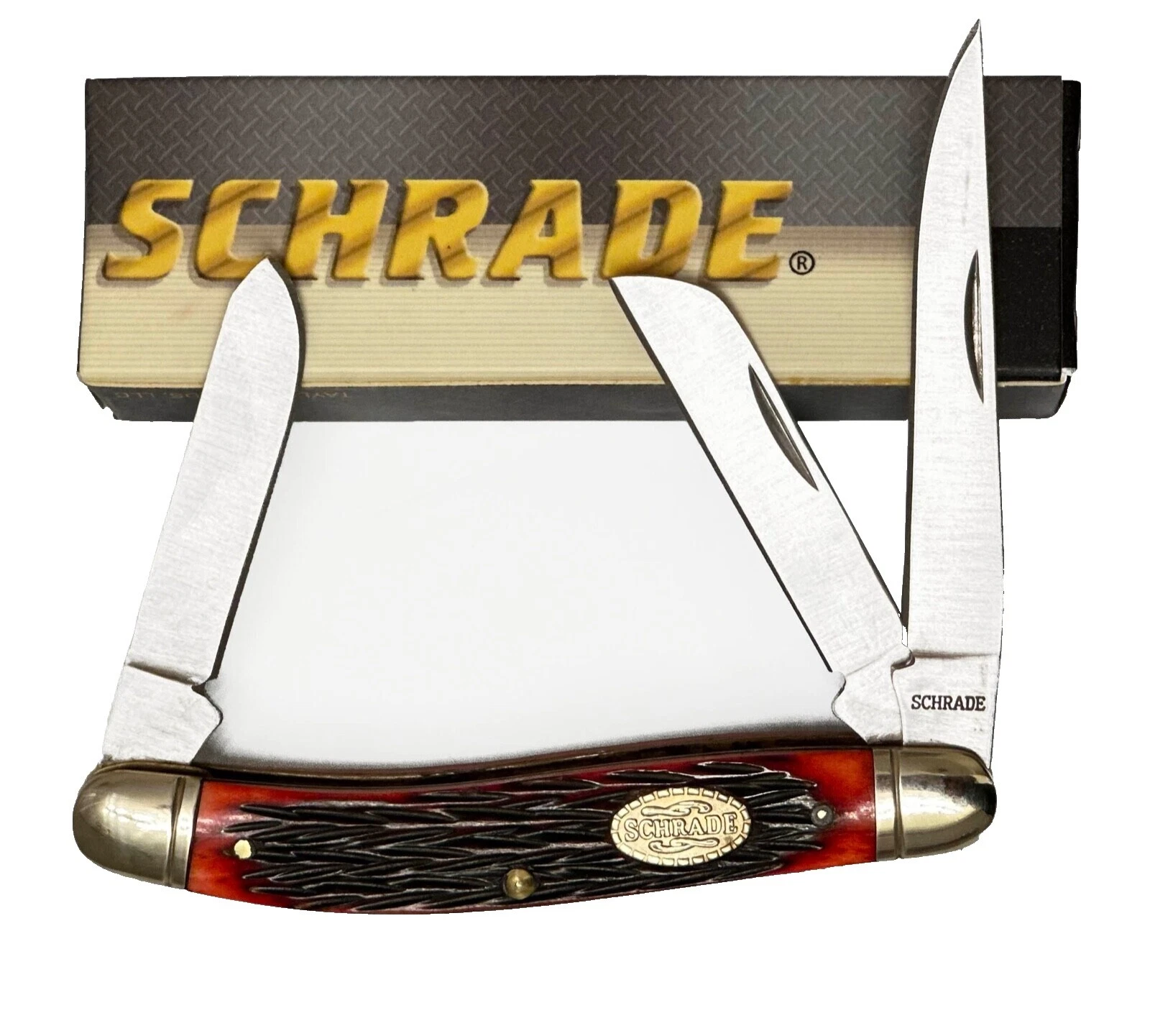 Schrade Collectible Folding Knives Bone Handle