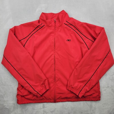 Vintage Reebok Jacket Men XL Windbreaker Rain Coat Zip Up