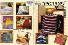 Afghans to Crochet Afghan Pattern Booklet American School Needlework 1987 VTG