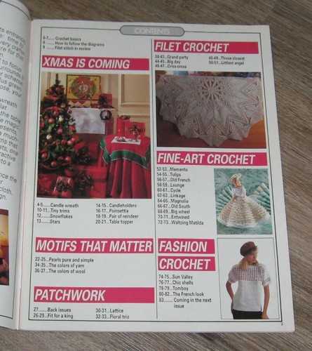 Magic Crochet magazine #92 October 1994 Christmas patterns Reindeer Wall Hanging - Picture 2 of 2