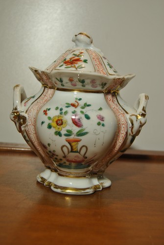 Grande Azucarero Antiguo 19 Siglo XIX en Porcelana Bayeux O Paris Decoración Ave - Imagen 10 de 24