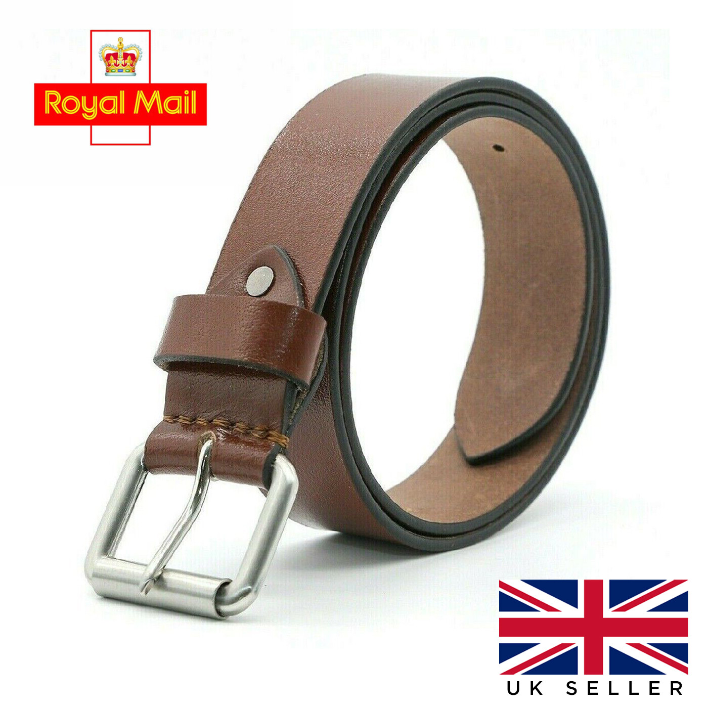 Cinturones de cinturón de cuero para hombre genuinos con hebilla lisa negro marrón para vestido de jeans