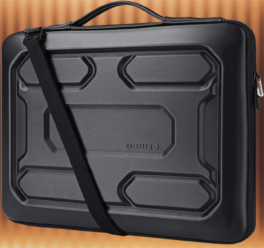 DOMISO 17 inch Laptop Sleeve Shoulder Bag Shockproof Waterproof EVA Protective